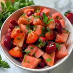 Strawberry Watermelon Salad with Honey-Lime Vinaigrette