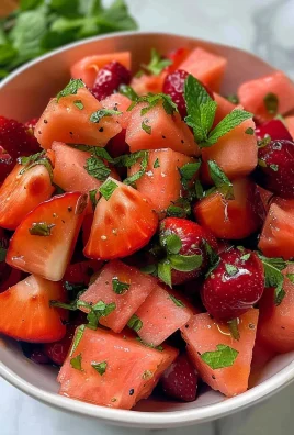 Strawberry Watermelon Salad with Honey-Lime Vinaigrette