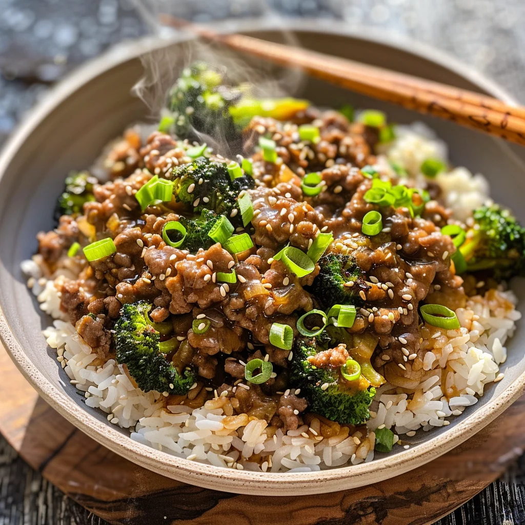 Teriyaki Ground Beef and Broccoli