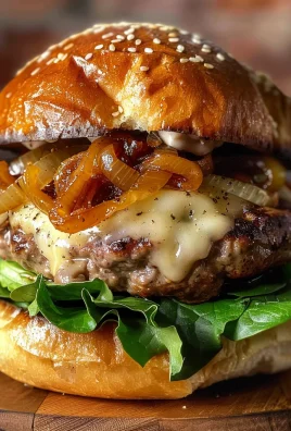Turkey Burgers with Caramelized Onions and Aioli
