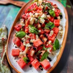 Watermelon Basil Feta Salad
