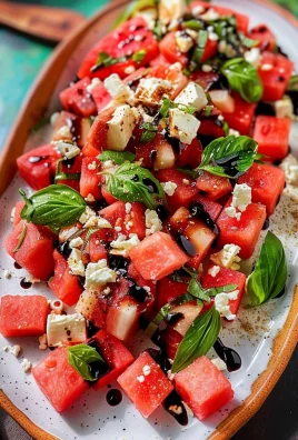 Watermelon Basil Feta Salad
