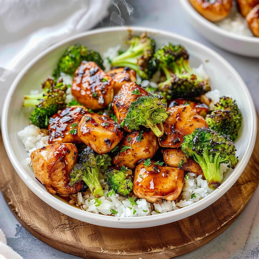 Air Fryer Chicken Bites and Broccoli