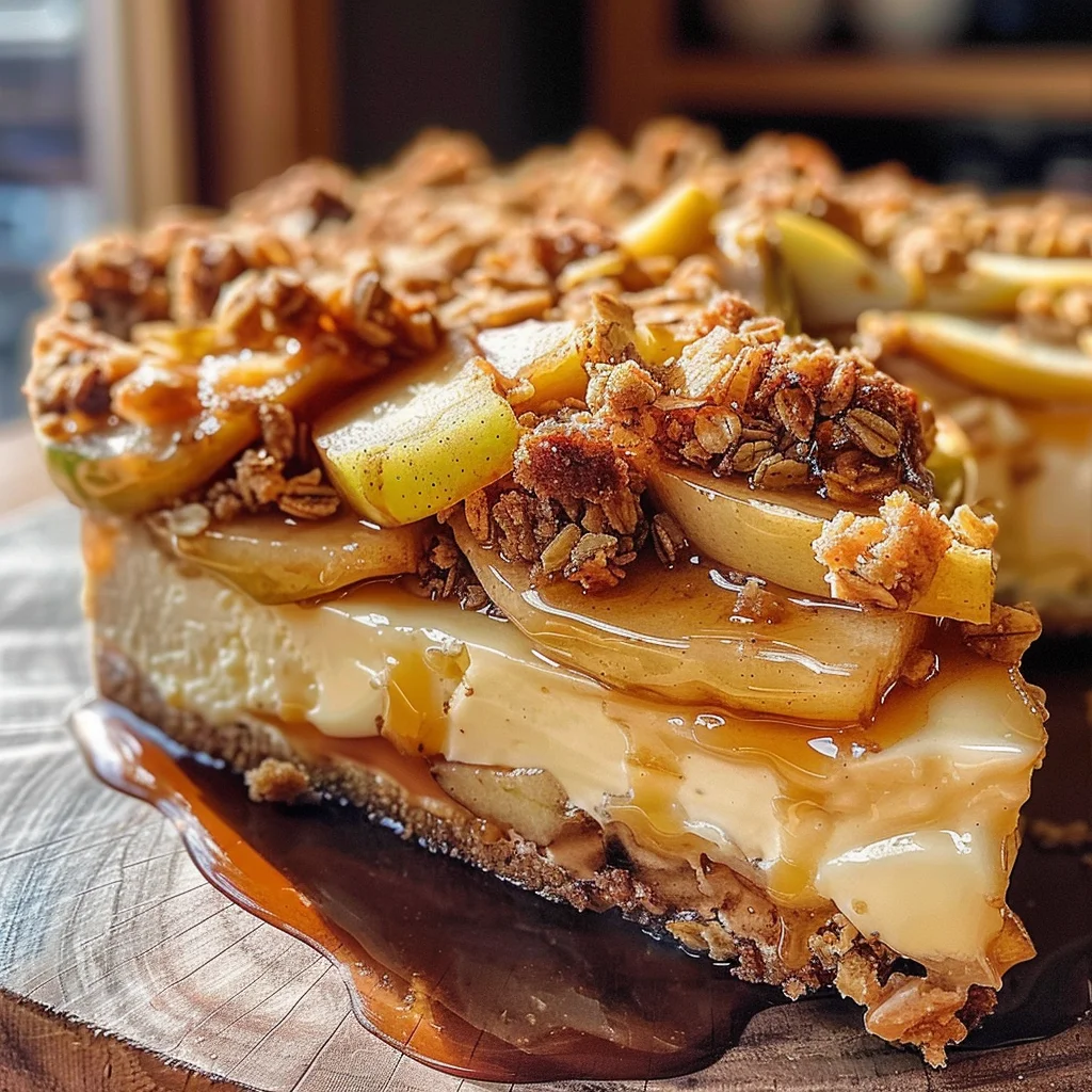 Apple Crisp Cheesecake Delight: A Delicious Fusion of Flavors