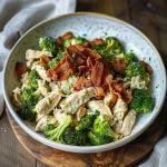 Bacon Broccoli and Ranch Chicken Salad