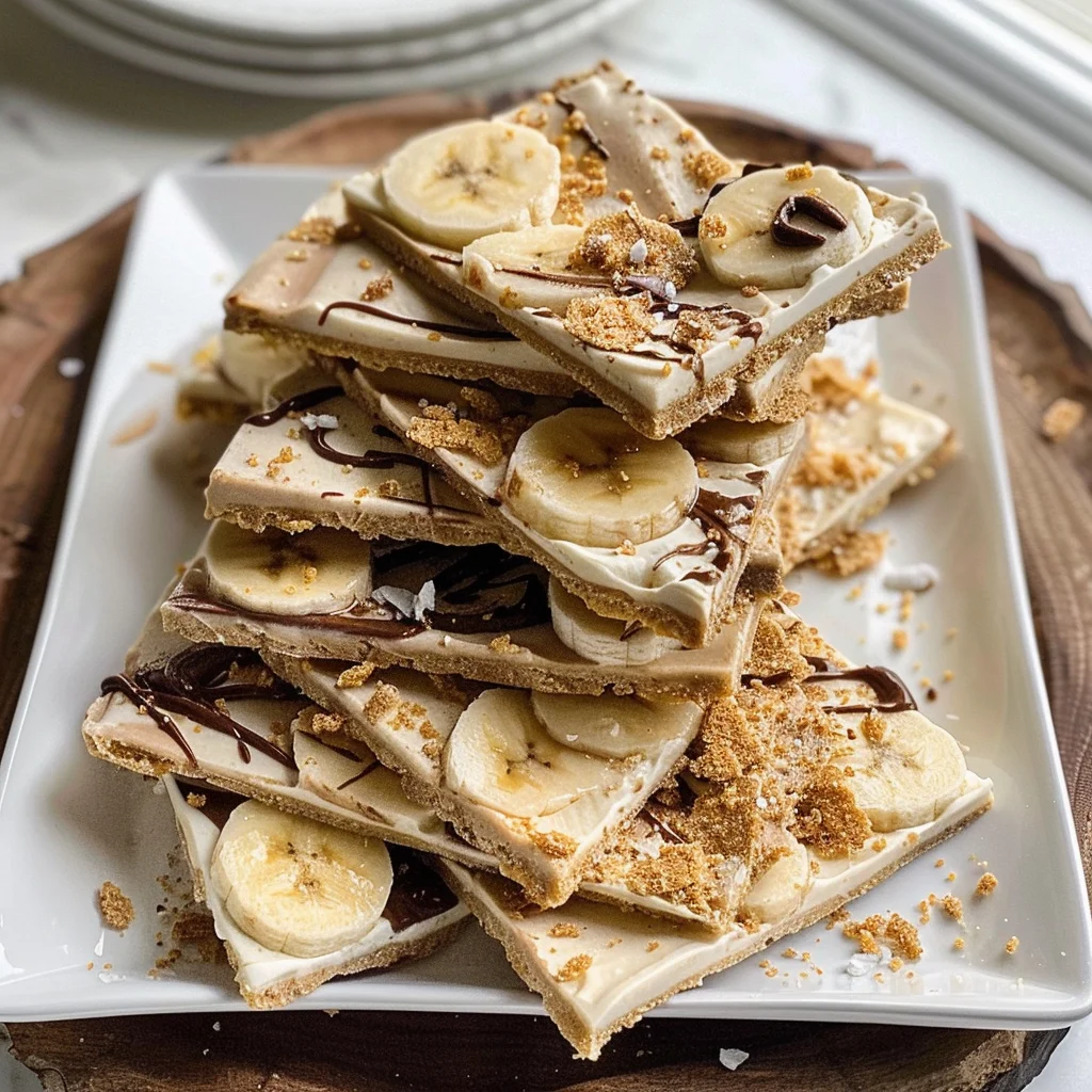 Banana & Nutella Frozen Yogurt Bark