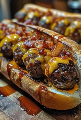 Bourbon BBQ Bacon Cheeseburger Meatball Subs Ready in 30 Minutes