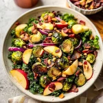 Brussels Sprout, Kale + Apple Salad with Sharp Cheddar + Bacon