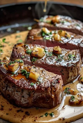Cast Iron Bavette Steak with Whiskey Garlic Cream Sauce