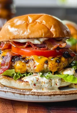 Cheddar Ranch Chicken Burgers
