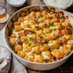 Chicken Bacon Ranch Tater Tot Casserole: A 450 Calorie Dish