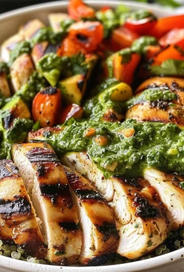 Chimichurri Grilled Chicken Bowl with Garlic Sauce