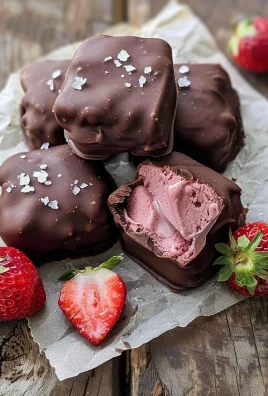 Chocolate Strawberry Frozen Yogurt Bites