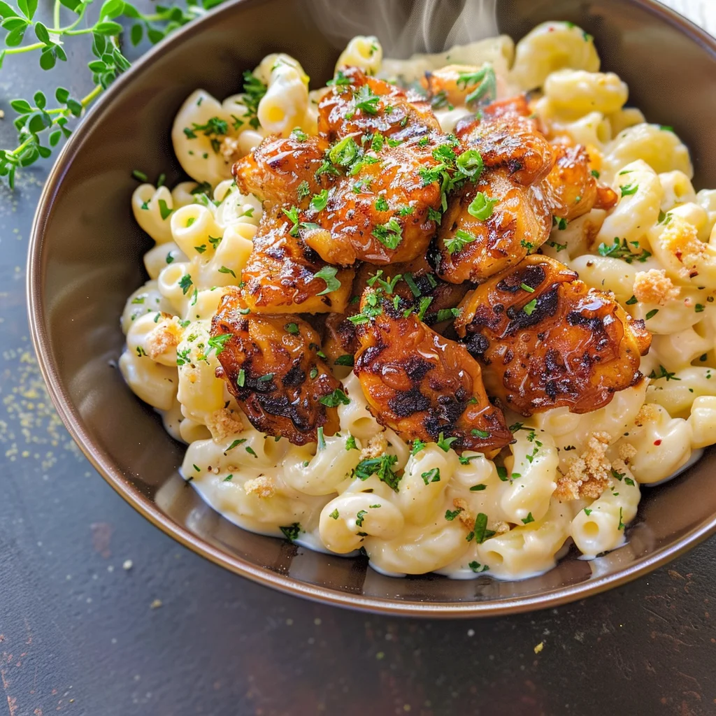 Creamy Honey Pepper Chicken Mac and Cheese Delight