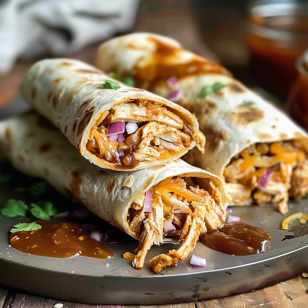 Crispy BBQ Chicken Wraps
