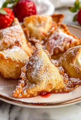 Deep-Fried Strawberry Cheesecake Stuffed Wonton Bites: Irresistibly Crispy!