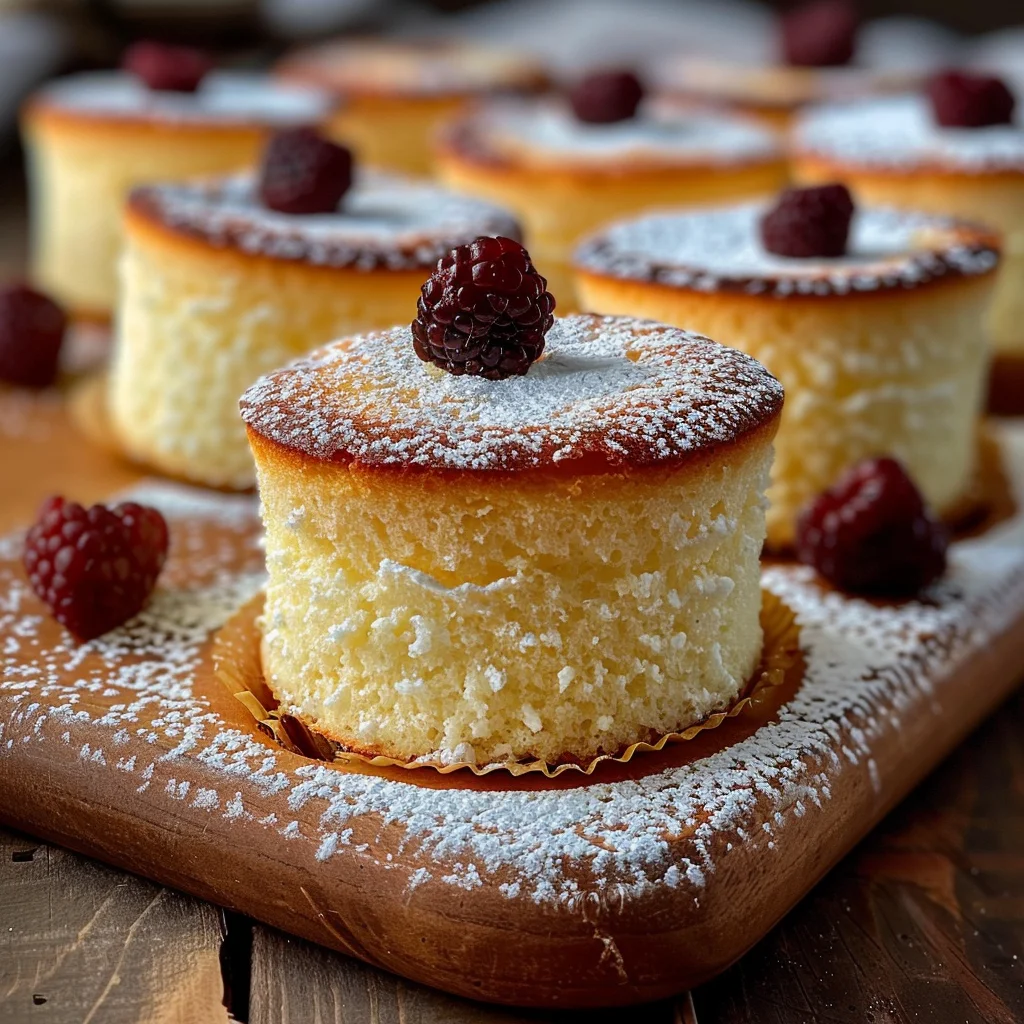 Fluffy Japanese Cotton Cheesecake Cupcakes