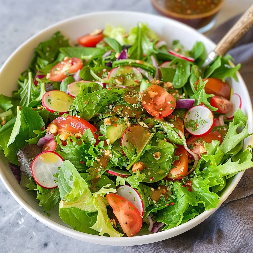 Fresh Mixed Greens Side Salad (for Steak, Pasta, & More!)