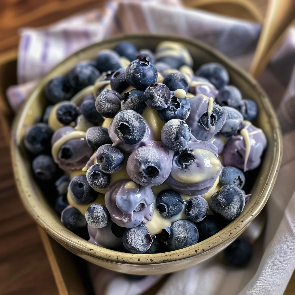 Frozen Yogurt Covered Blueberries