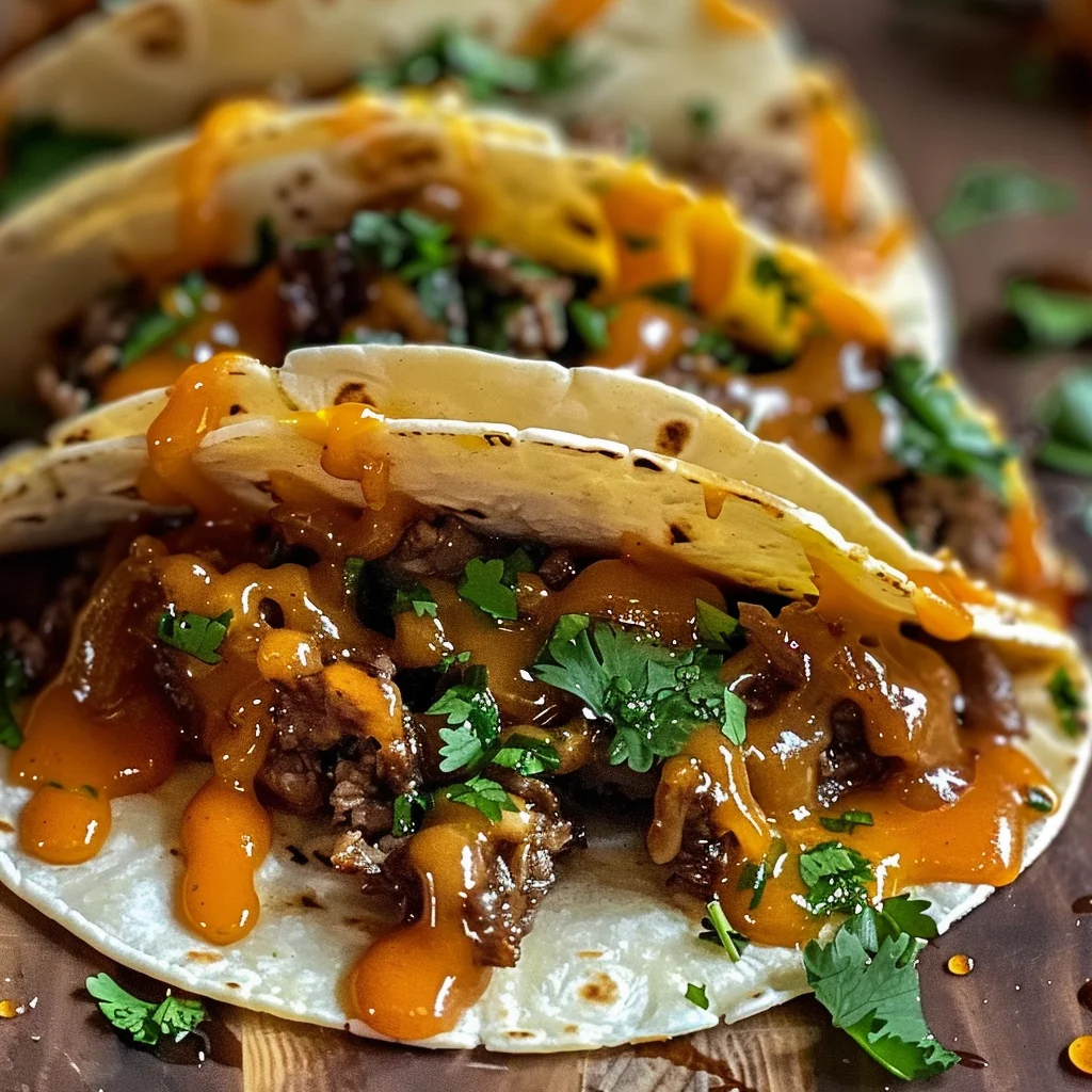 Garlic Butter Honey BBQ Tacos