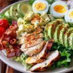 Grilled Chicken Cobb Salad with Honey Dijon {Paleo, Whole30 Option}