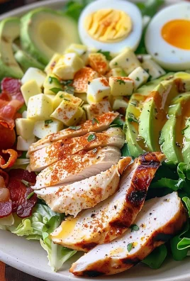 Grilled Chicken Cobb Salad with Honey Dijon {Paleo, Whole30 Option}