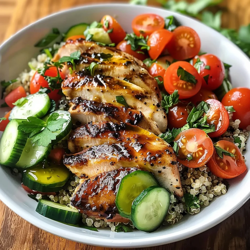 Grilled Chicken Quinoa Bowls