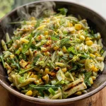 Grilled Corn Orzo Salad with Scallion Dill Dressing