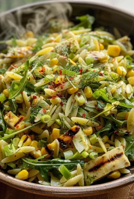 Grilled Corn Orzo Salad with Scallion Dill Dressing
