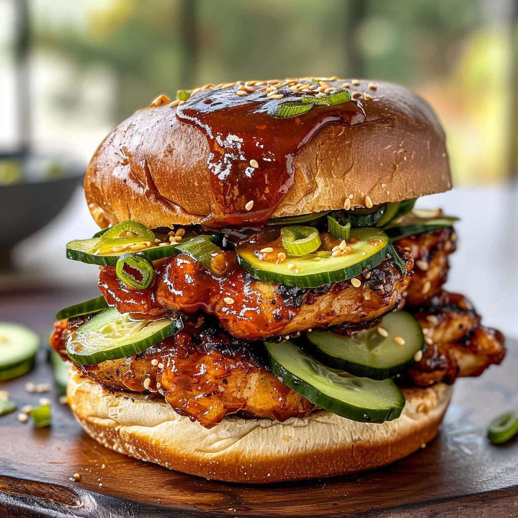 Grilled Korean BBQ Chicken Sandwich