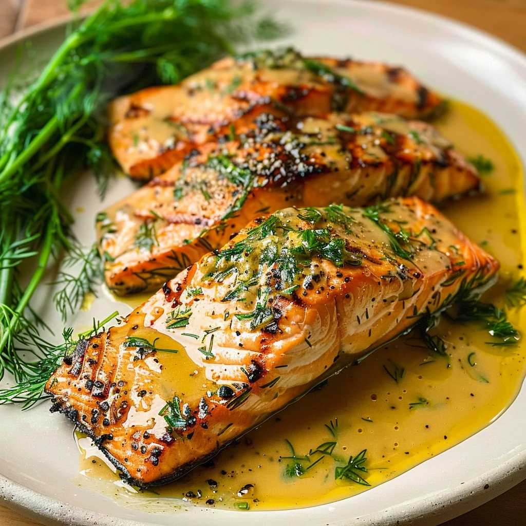 Grilled Salmon with Dijon Mustard Sauce: A Flavorful Delight!