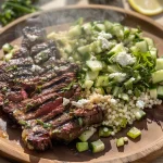 Grilled Skirt Steak with Lemon Herb Couscous Salad
