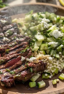 Grilled Skirt Steak with Lemon Herb Couscous Salad