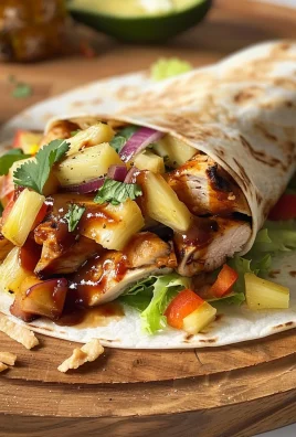 Hawaiian BBQ Chicken Wraps