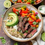High Protein Steak Fajita Bowl