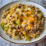 Instant Pot Philly Cheese Steak Ground Beef and Rice