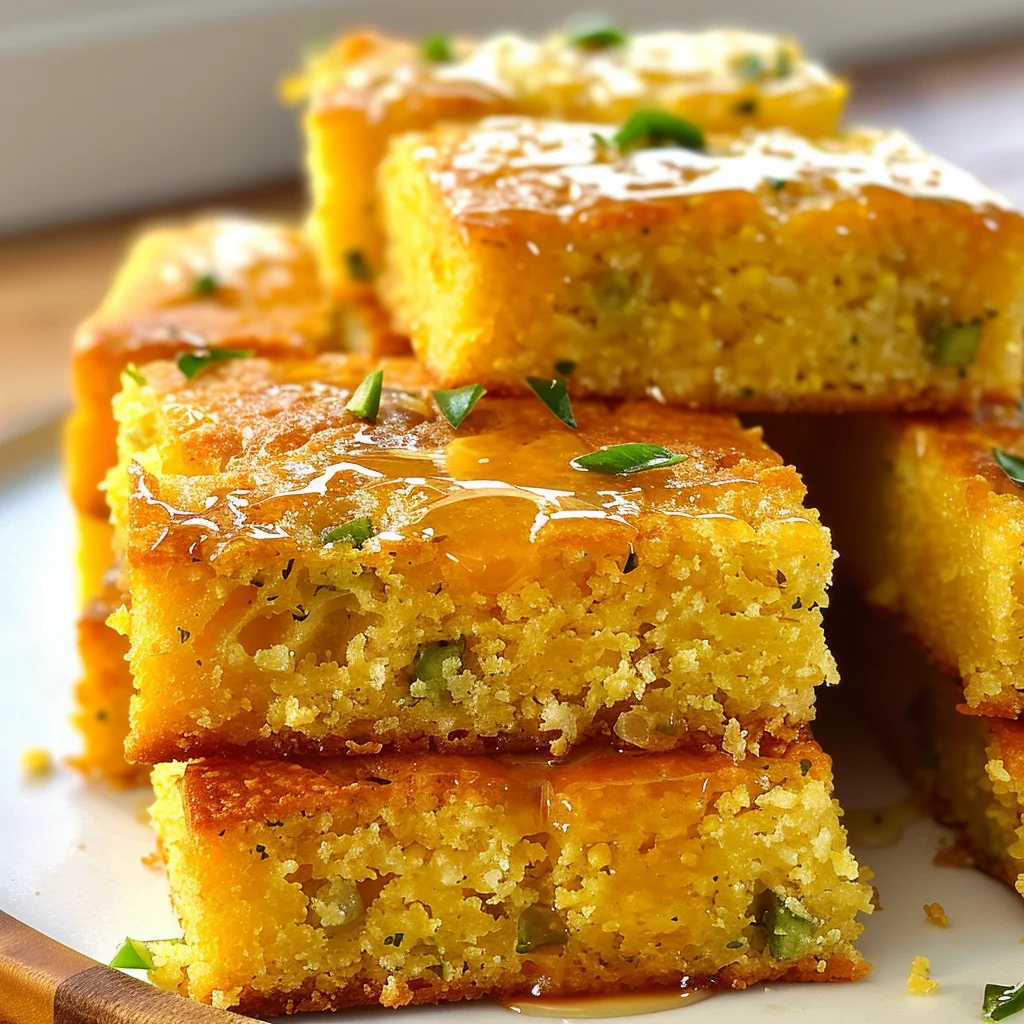 Jalapeño Cornbread with Lime Honey Glaze