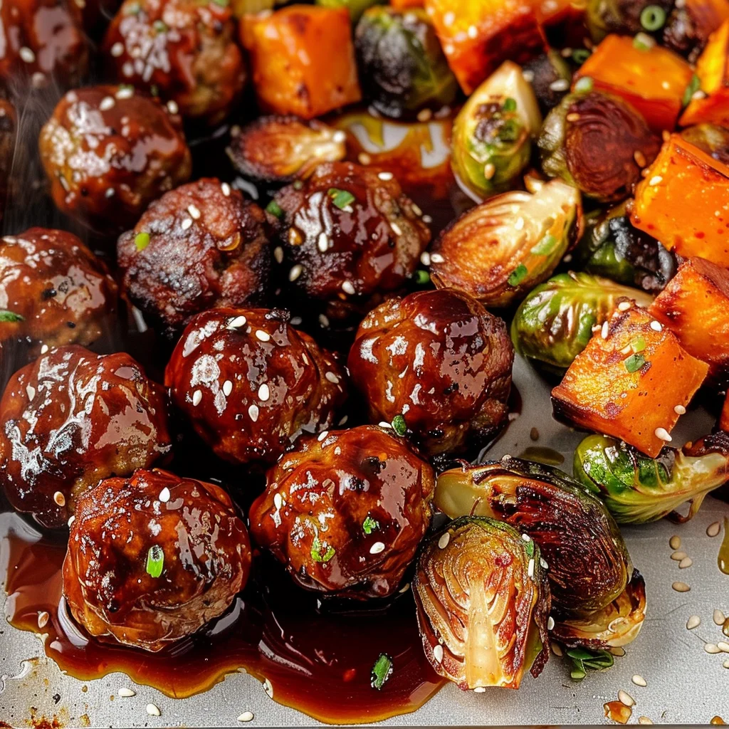 Korean BBQ Meatballs and Vegetables