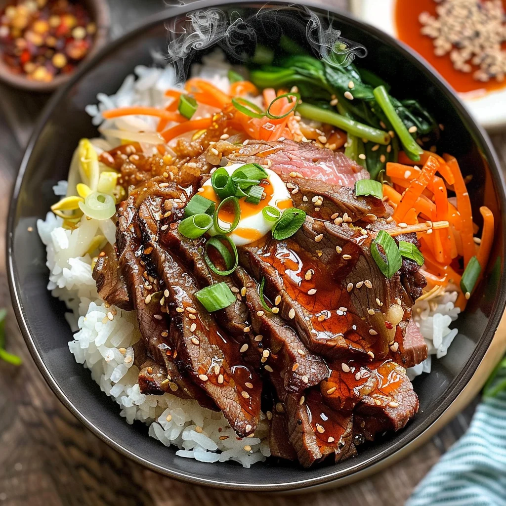 Korean BBQ Steak Rice Bowls with Spicy Cream Sauce: An Incredible Ultimate Recipe