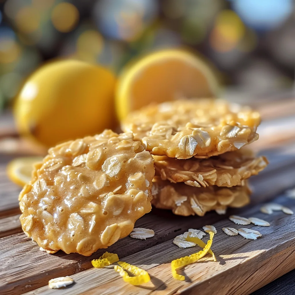 Lemon Oatmeal No-Bake Cookies