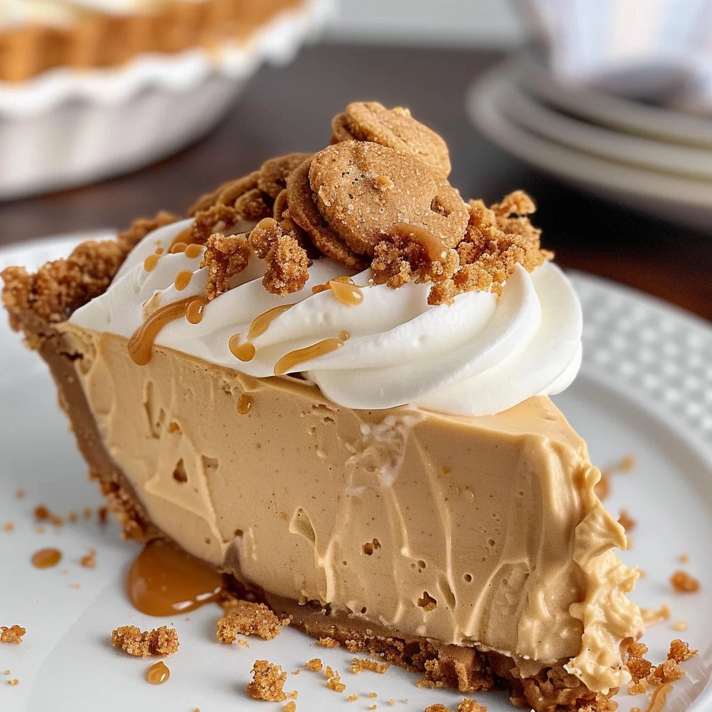 No Bake Biscoff Pie