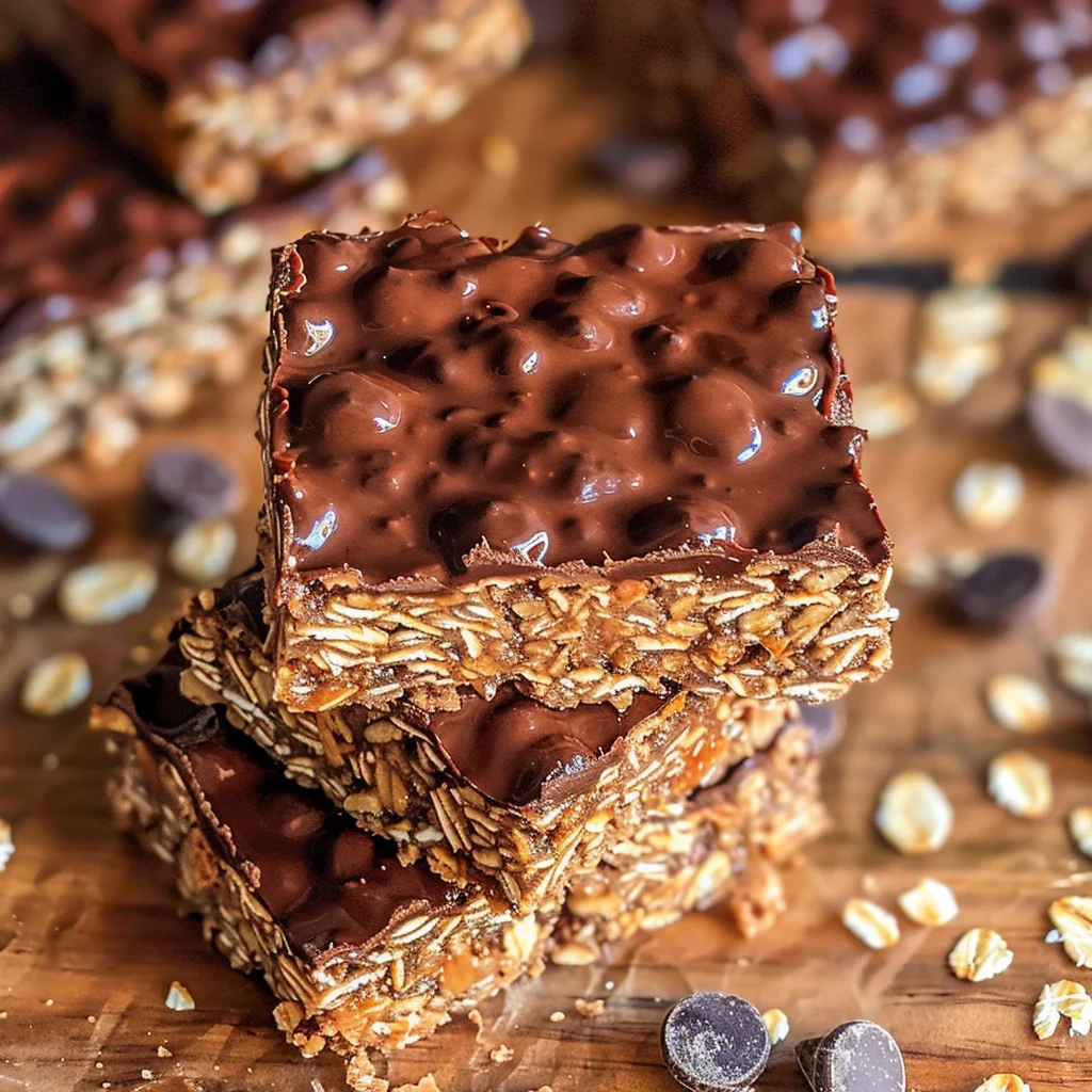 No Bake Chocolate Oatmeal Bars