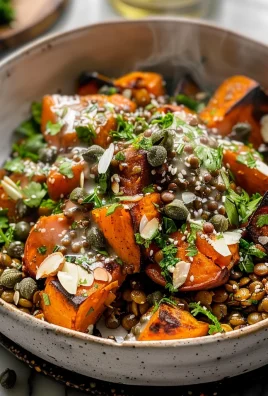 Roasted Sweet Potato Salad with Lentils