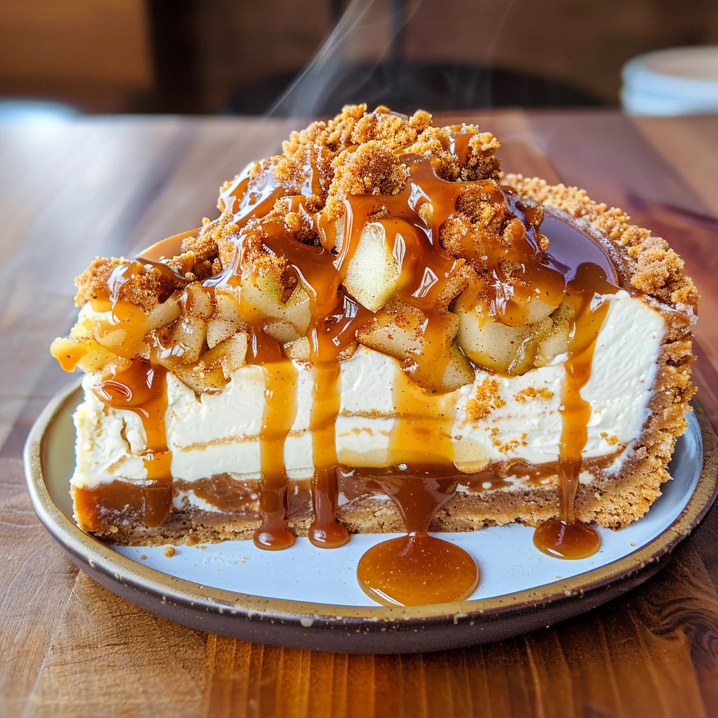 Salted Caramel Apple Pie Cheesecake Recipe