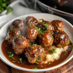Slow Cooker Salisbury Steak Meatballs (Frozen Meatballs)