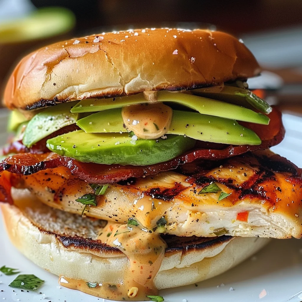 Spicy Grilled Chicken Avocado Sandwich