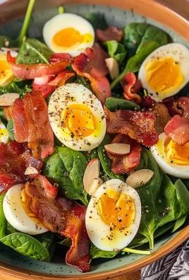 Spinach Salad with Bacon and Eggs