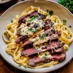 The Best Creamy Steak Pasta Alfredo Recipe