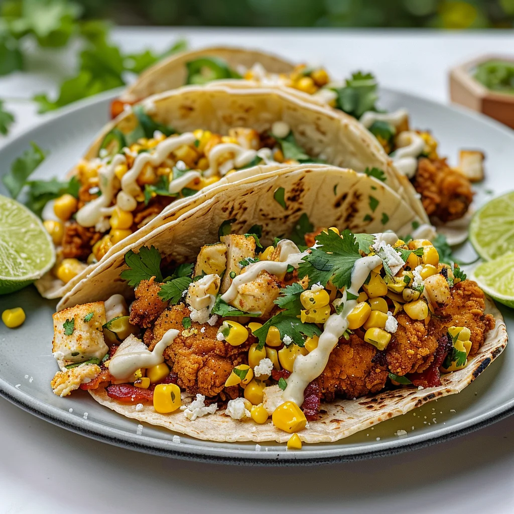 The Ultimate Guide to Fried Chicken Street Corn Tacos with Jalapeño Lime Ranch: A Flavorful Fiesta in Every Bite