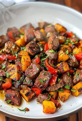Whole30 Steak Bites with Sweet Potatoes and Peppers